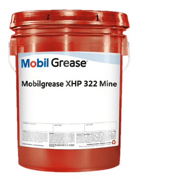 Mobilgrease XHP 322 Mine 18kg container, premium grease for mining and heavy equipment, available in Luanda - Angola.