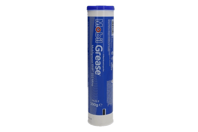MOBILGREASE XHP 322 MINE extreme pressure grease, 390g, for mining equipment and harsh conditions. Available in Luanda - Angola.
