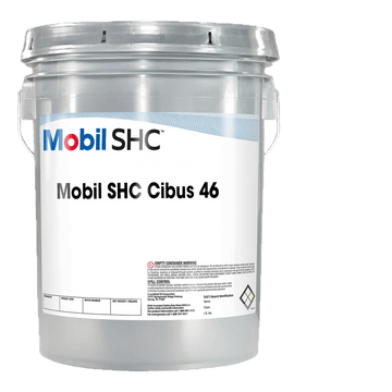 MOBIL SHC CIBUS 46 20-liter container, premium food-grade lubricant for safe food processing in Luanda - Angola.