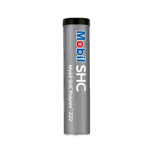 Mobil SHC Polyrex 222 grease tube, premium synthetic grease for high-temperature and water-resistant applications. Available in Luanda - Angola.